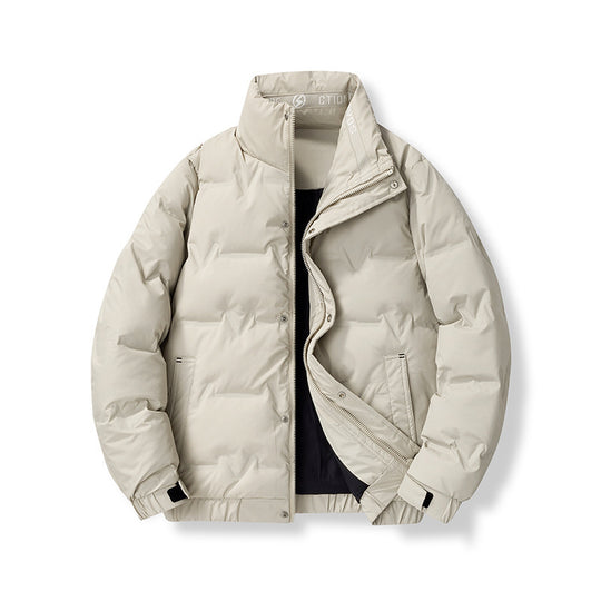 Herren kurze wattierte Steppjacke mit hohem Stehkragen und Thermoisolierung Shop Nory