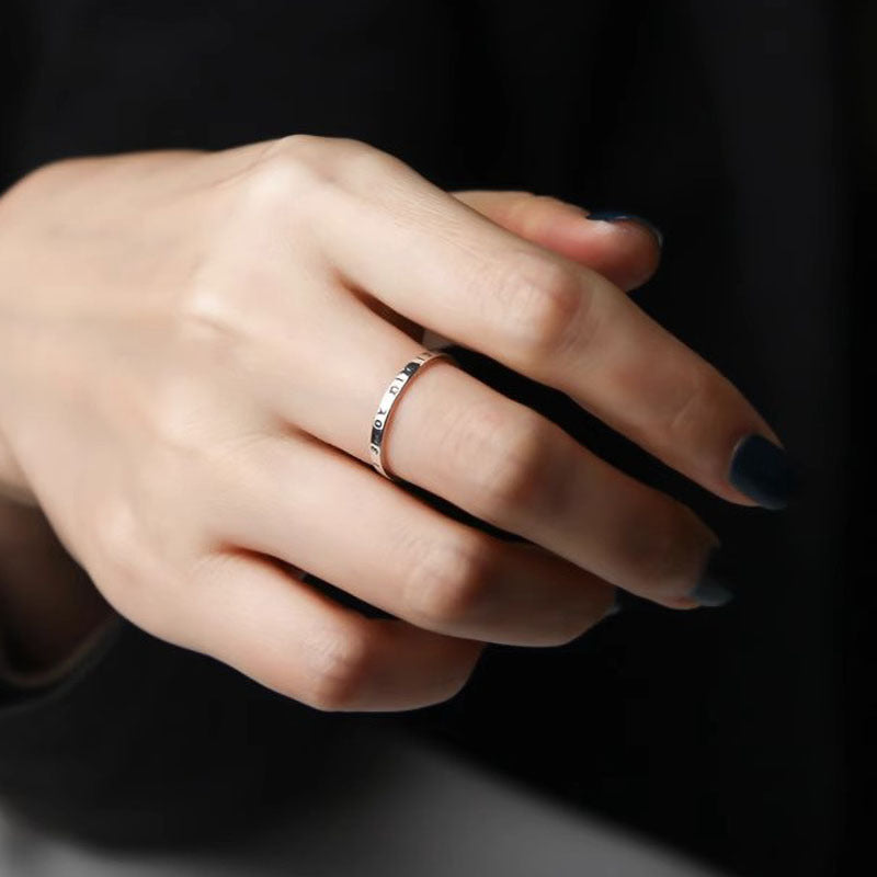 Damen Offener Schriftzug-Ring aus hochwertigem Edelstahl Shop Nory