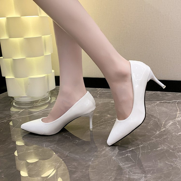 Damen Patent-Pumps mit spitzer Zehenform, schlankem Stiletto und gepolsterter Komfortsohle Shop Nory