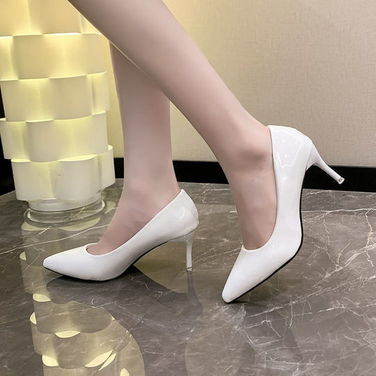 Damen Patent-Pumps mit spitzer Zehenform, schlankem Stiletto und gepolsterter Komfortsohle Shop Nory