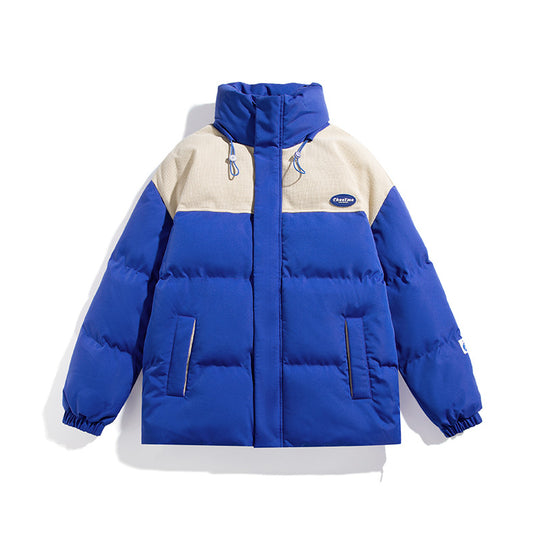 Herren Wattierte Oversize-Steppjacke mit hohem Stehkragen und kontrastiertem Schulterpaneel Shop Nory