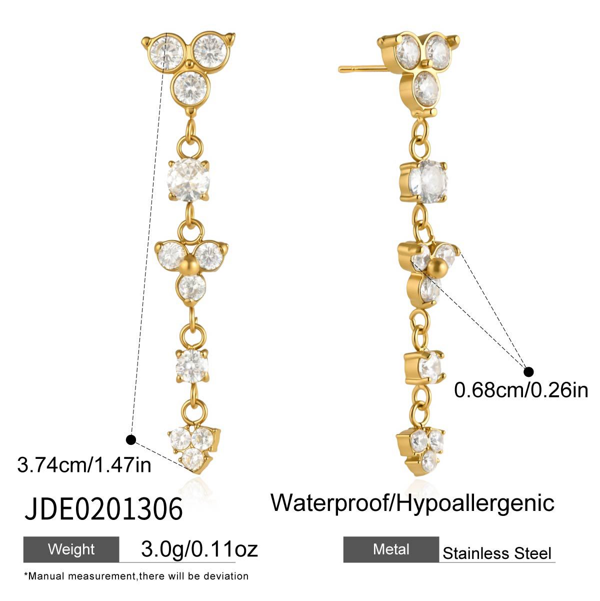 Damen Ohrhänger mit funkelnden Zirkonia in elegantem Design Shop Nory