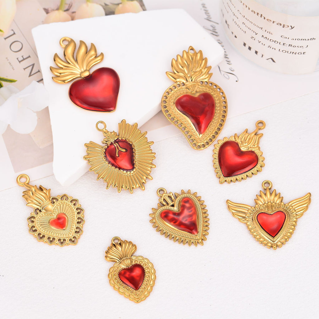 Damen Geschenk Anhänger in Herzform mit strahlendem Goldrahmen Shop Nory