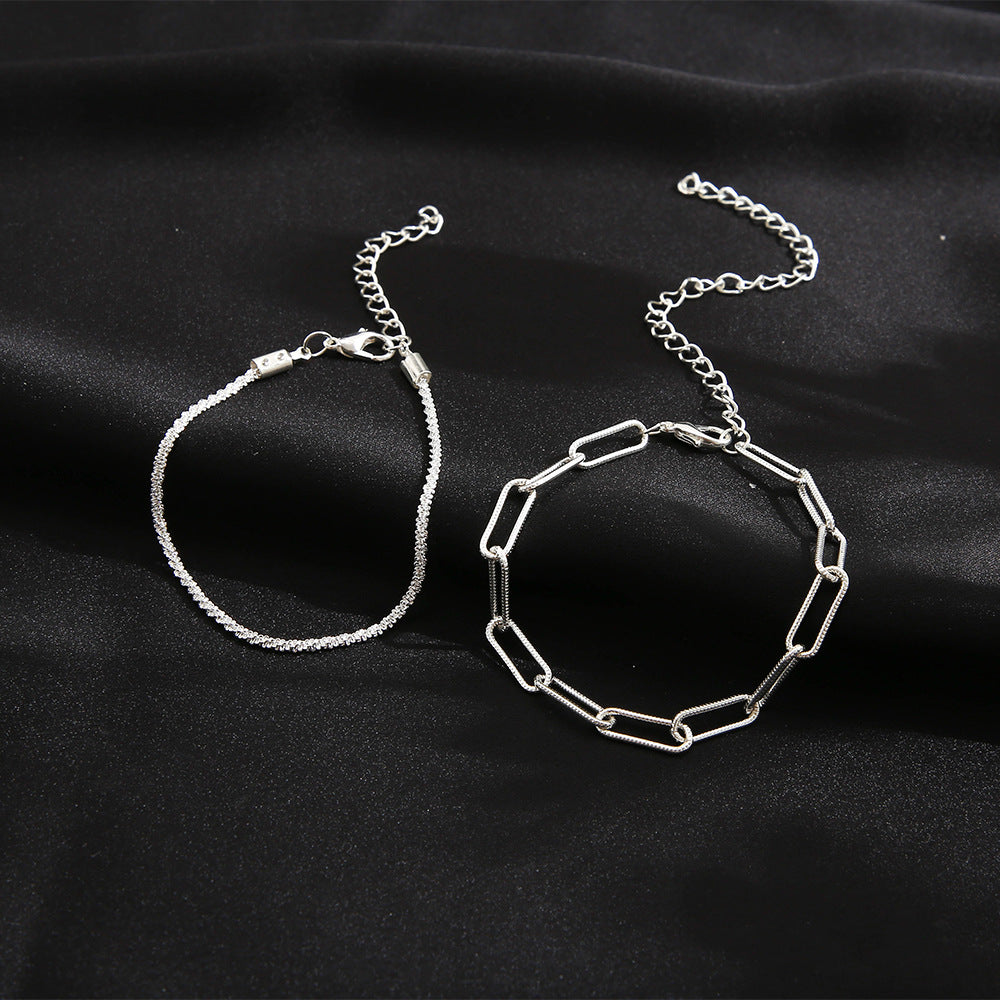 Damen Armreif-Set mit modernen Glieder- und feinen Kettendesigns Shop Nory