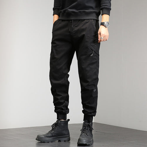 Herren Utility-Cargohose im Joggerstil mit Gummibündchen und Multifunktions‑Taschen Shop Nory