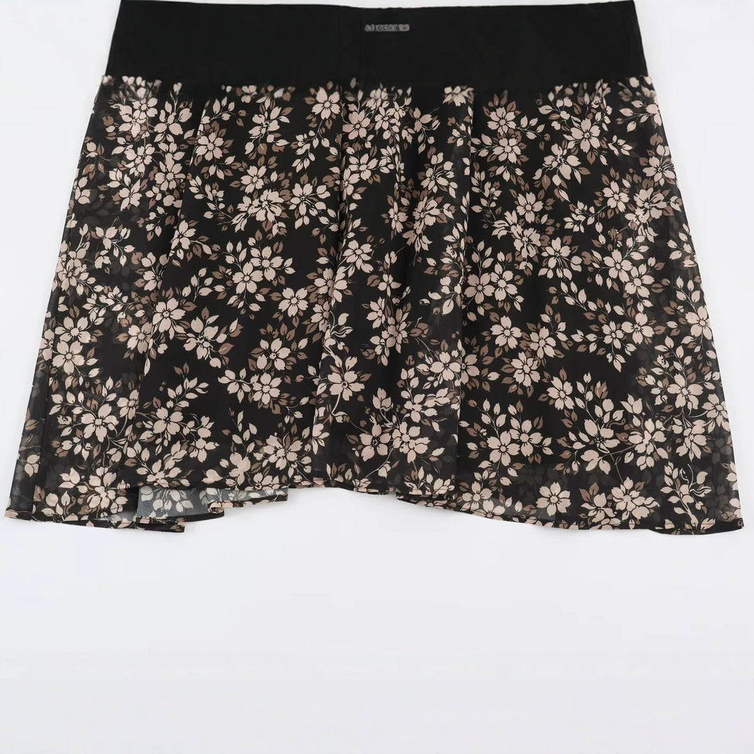 Damen Geblümtes Midikleid mit Faltenoberteil, Stehkragen und Ballonärmeln Shop Nory