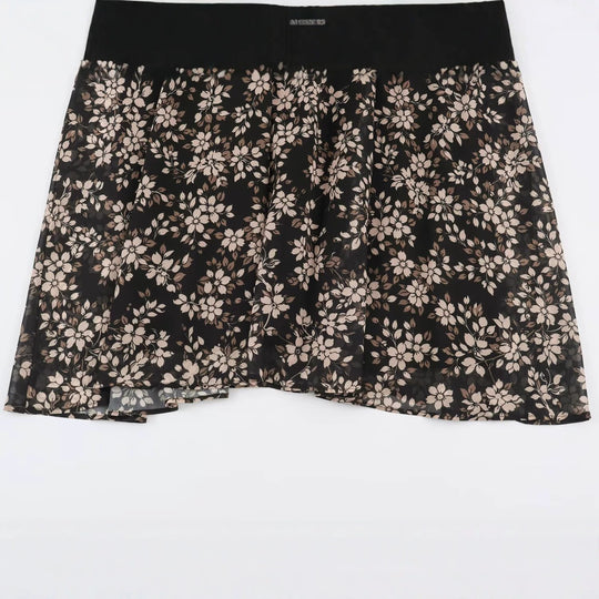 Damen Geblümtes Midikleid mit Faltenoberteil, Stehkragen und Ballonärmeln Shop Nory
