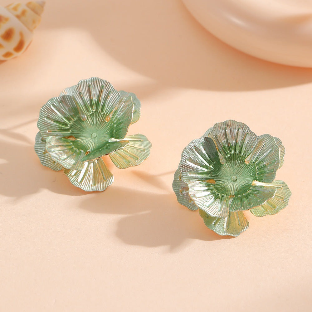 Damen Ohrstecker im floralen Design aus hochwertigem Metall Shop Nory