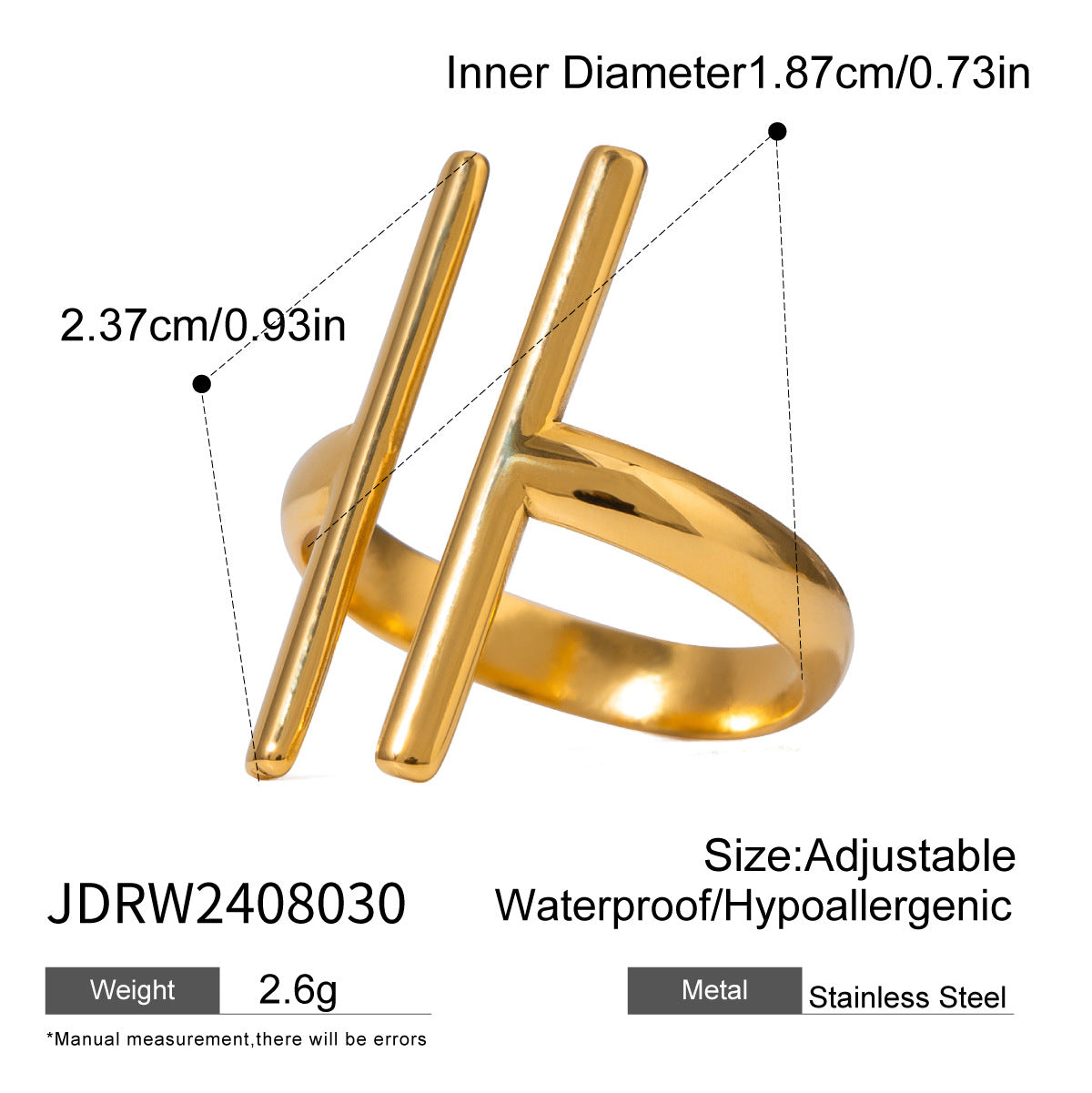 Damen Offener Ring mit elegantem Design und dreifacher Struktur Shop Nory