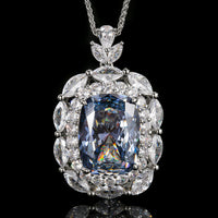 Weiß plattierter blauer Anhänger mit Chopard-Kette