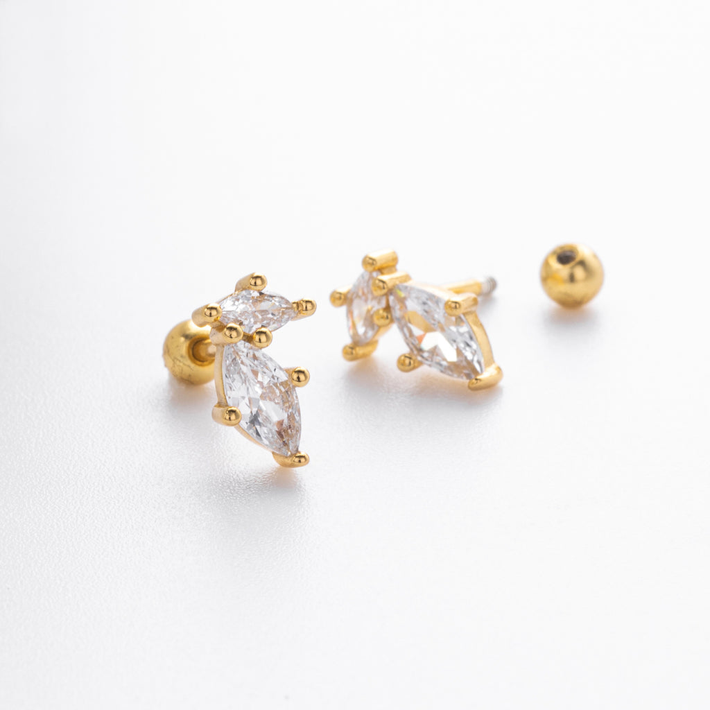 Damen Ohrstecker im eleganten Blüten-Design aus 925 Sterling Silber Shop Nory