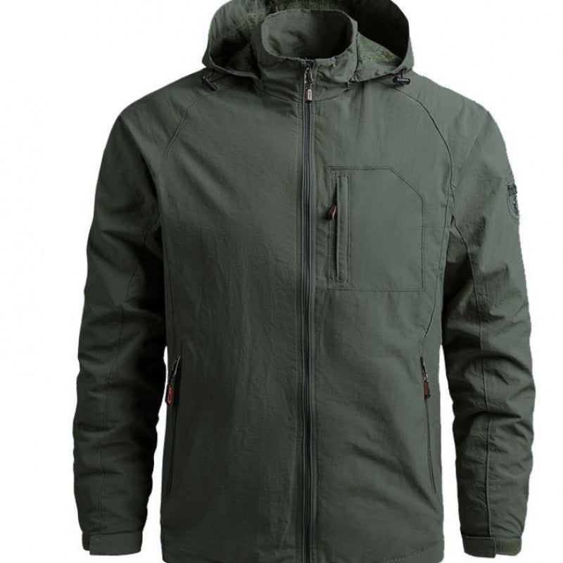 Herren Leichte Outdoor-Jacke mit hohem Kragen und praktischen Taschen Shop Nory
