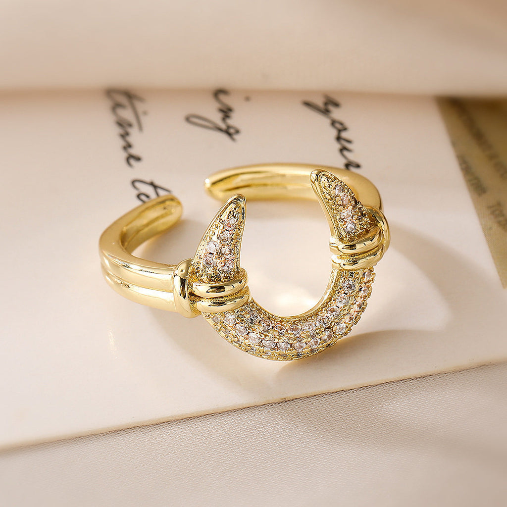 Damen eleganter Ring mit funkelnden Kristallen Shop Nory