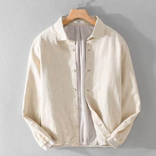 Herren Gefütterte Overshirt-Jacke aus Leinen-Mix Shop Nory
