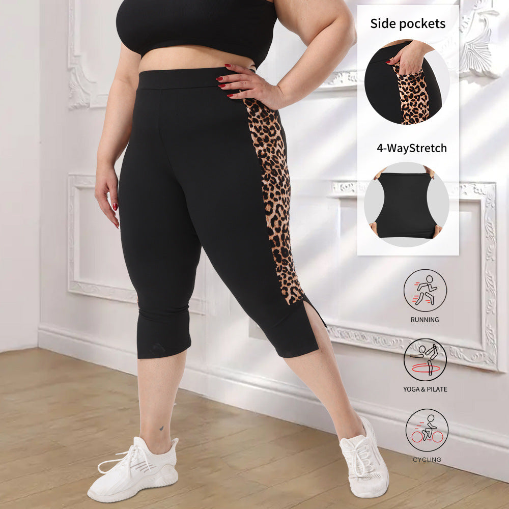 Damen Sculpting-Capri-Leggings mit hohem Taillenbund, Bauchkontrolle und seitlichen Einschubtaschen Shopy Nory