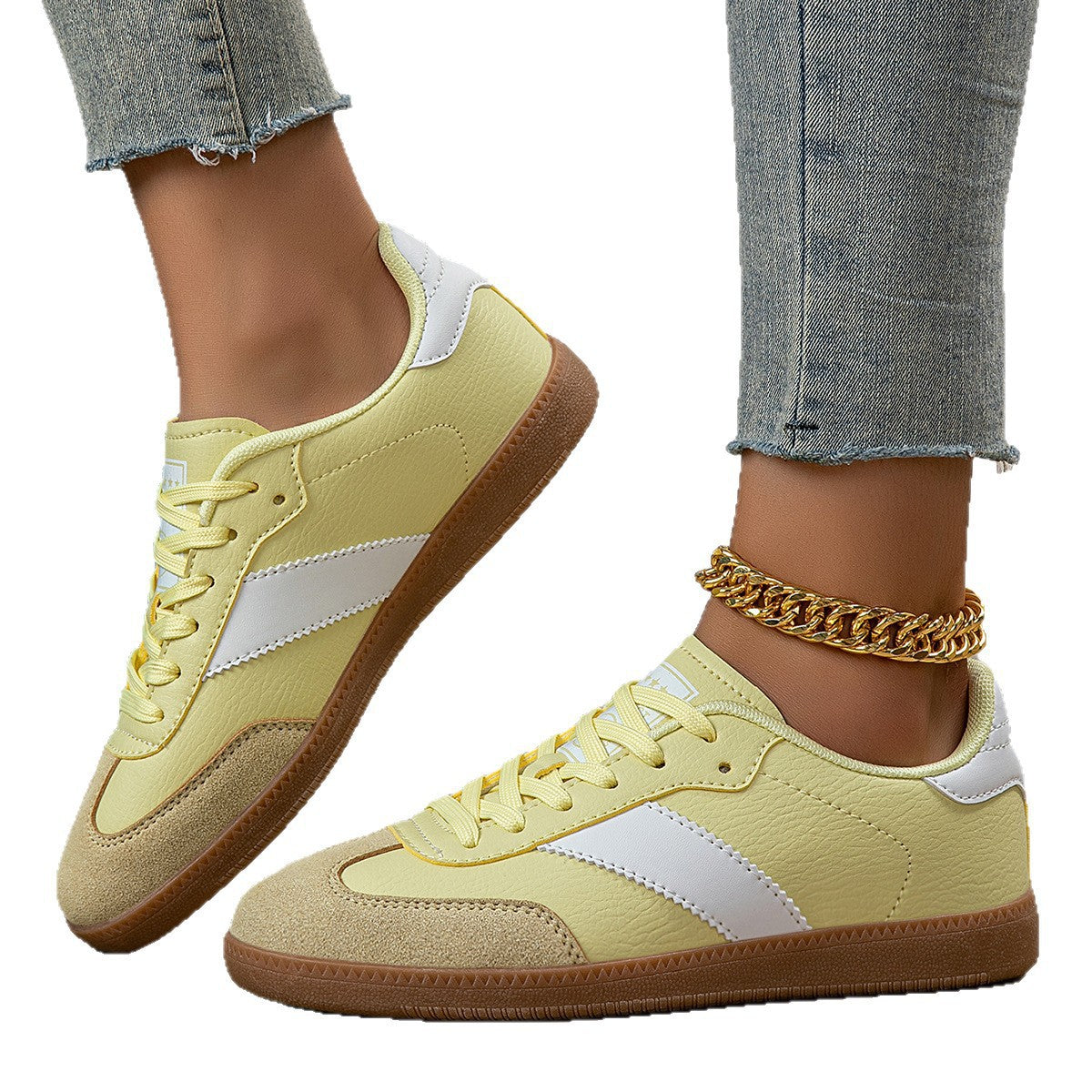 Damen Modische Sneakers mit atmungsaktivem Obermaterial und rutschfester Sohle