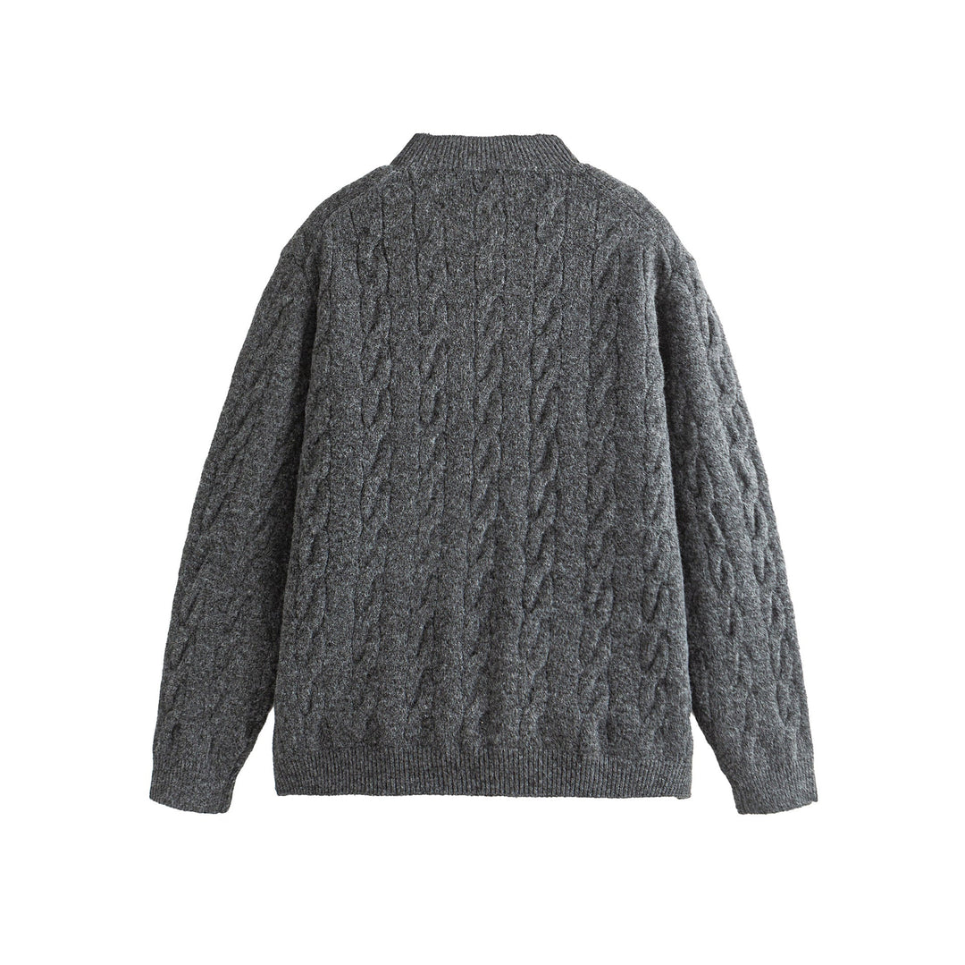Damen Grobgestrickte Cardiganjacke mit Zopfstrick und Knopfleiste Shop Nory