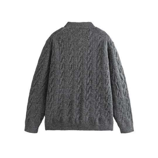 Damen Grobgestrickte Cardiganjacke mit Zopfstrick und Knopfleiste Shop Nory