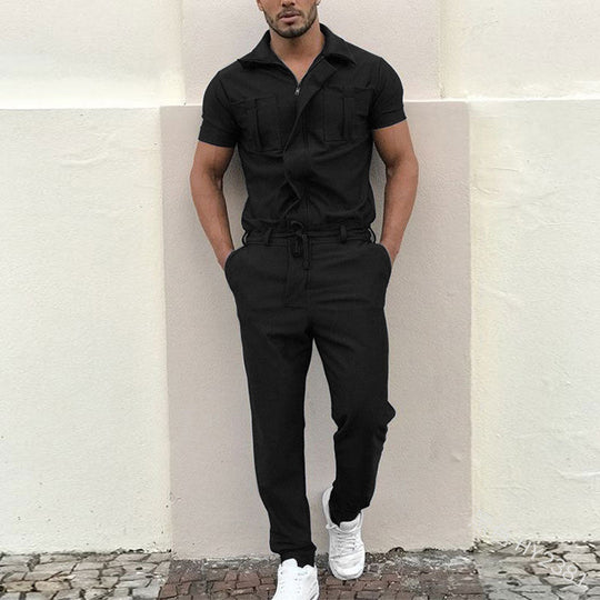 Damen Overall mit praktischen Taschen und elastischem Bund
