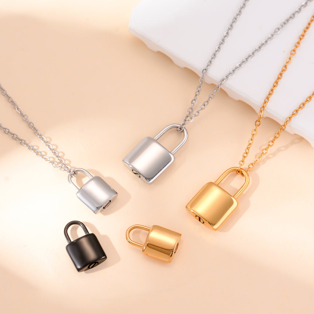 Damen Kette mit Vorhängeschloss-Anhänger Shop Nory