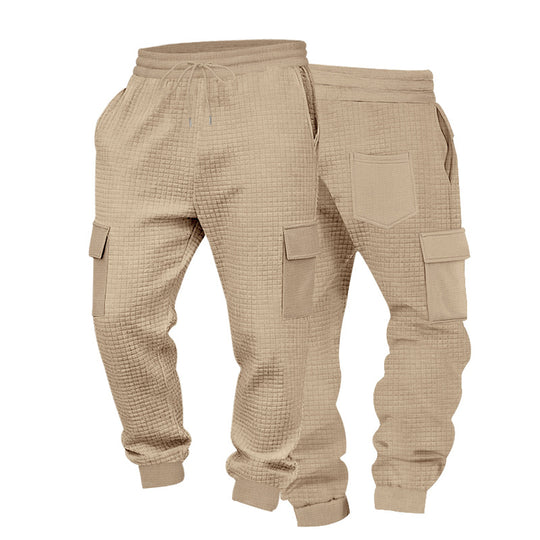 Herren Cargo-Jogginghose mit Waffelstruktur, elastischem Bund und Klappentaschen Shop Nory
