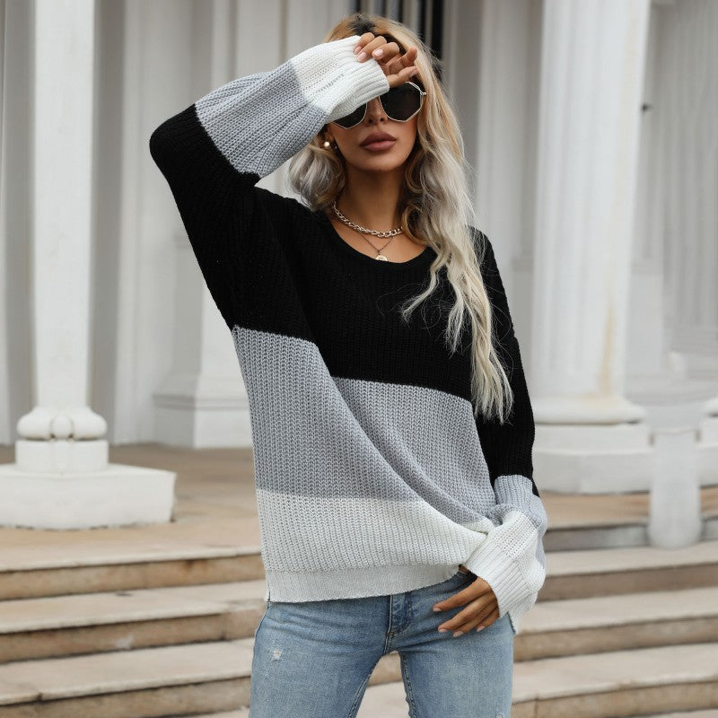 Damen Großer Strickpullover mit Farbverlauf Shop Nory