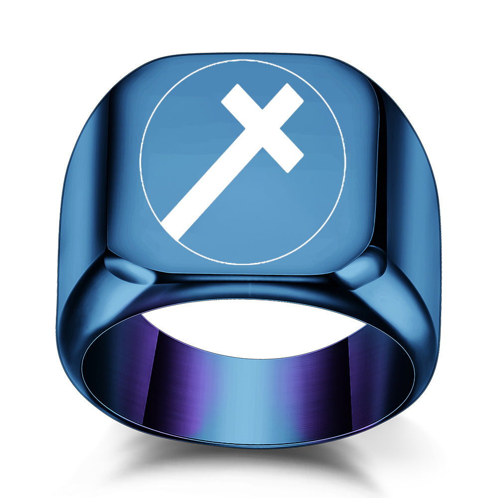 Herren Siegelring mit kunstvollem Kreuz-Motiv Shop Nory