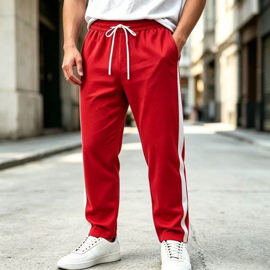 Herren Jogginghose mit seitlichem Kontraststreifen, elastischem Bund und Kordelzug Shop Nory