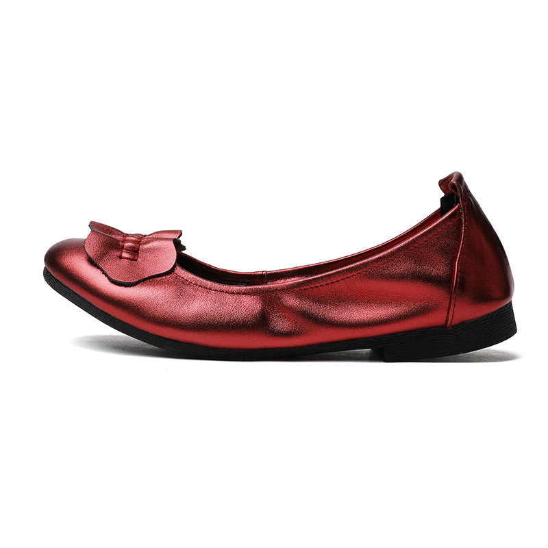 Damen Ballerinas mit dekorativem Schleifenakzent und rutschfester Sohle