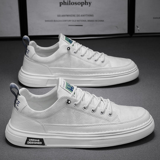 Herren Lederoptik-City-Sneaker mit gepolstertem Fersenkragen und langlebiger Plateau-Gummisohle Shop Nory