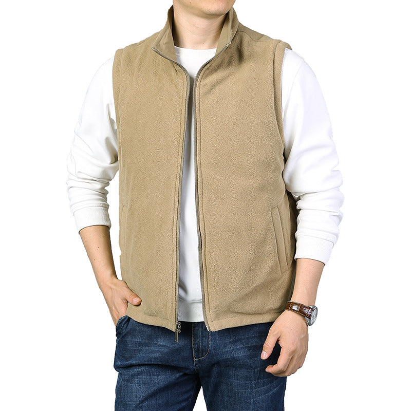 Herren Leichte Multifunktionale Outdoor-Weste mit Reißverschlusstaschen und Stehkragen Shop Nory