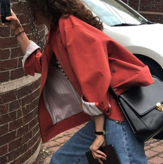 Damen Streetstyle Oversized Jacke Shop Nory