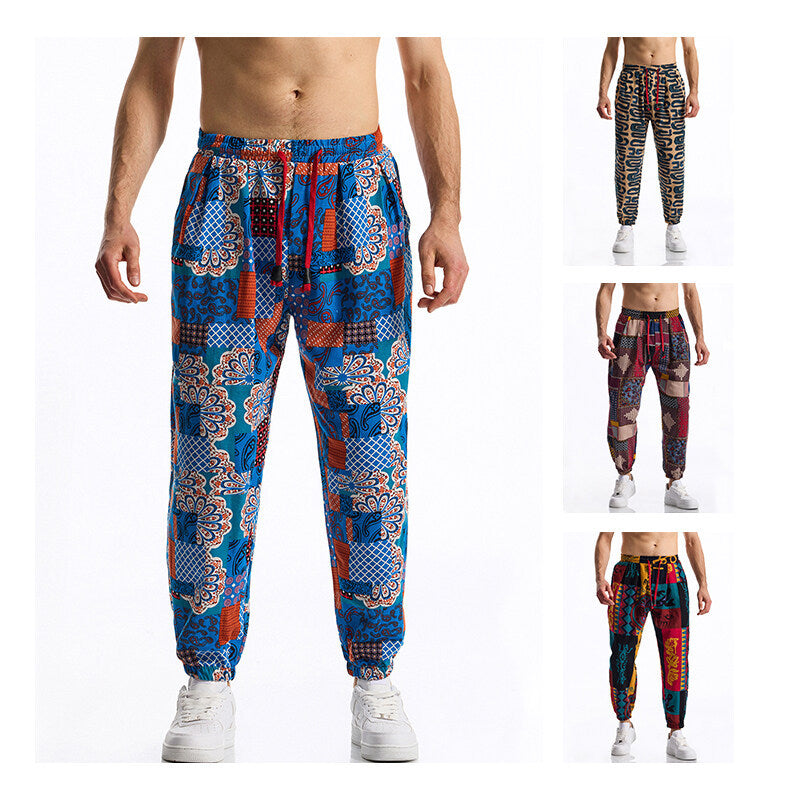 Herren Jogginghose mit modernem Patchwork-Design