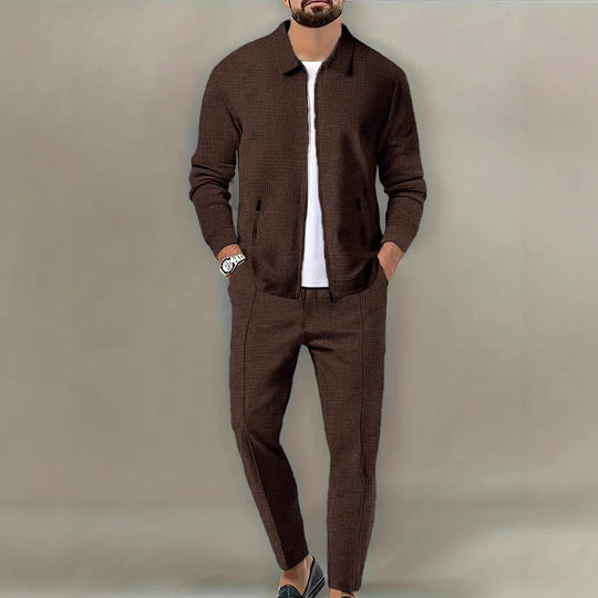 Herren Freizeitanzug mit Modernem Strukturdesign und praktischen Taschen