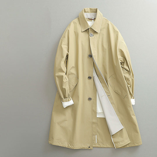 Damen Oversize-Trenchcoat aus atmungsaktivem Baumwollmischgewebe mit verdeckter Knopfleiste Shop Nory