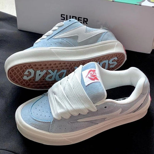 Damen lässige Sneaker aus hochwertigem Wildleder mit dämpfender Sohle Shopnory