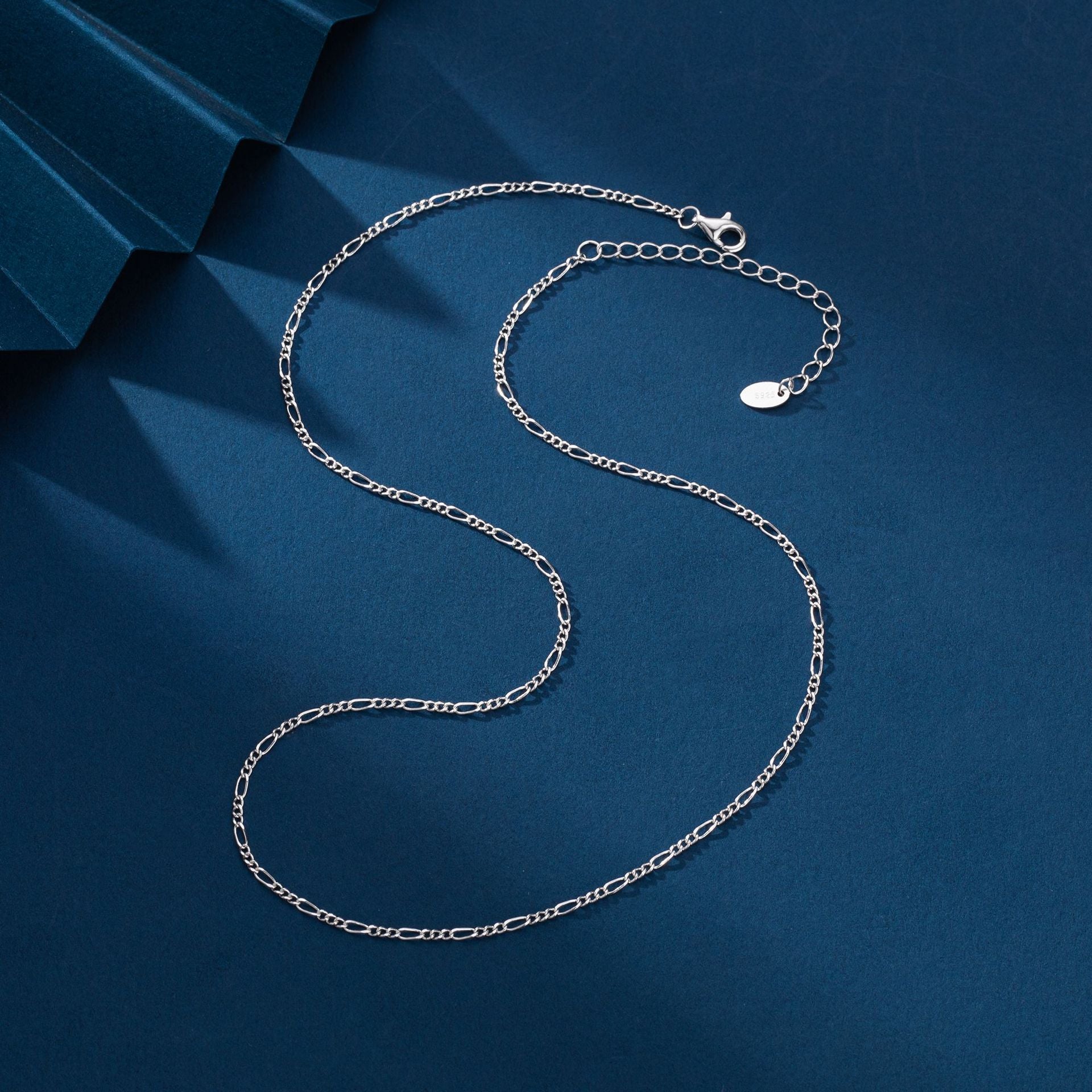 Damen Halskette mit modernen Gliederelementen aus 925 Sterling Silber Shop Nory