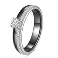 Damen Ring mit funkelndem Zirkonia und eleganter Oberfläche Shop Nory