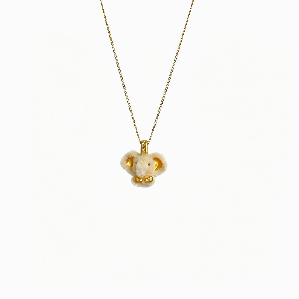 Damen Anhänger-Halskette mit süßem Elefantenmotiv und hochwertigen Goldakzenten Shop Nory