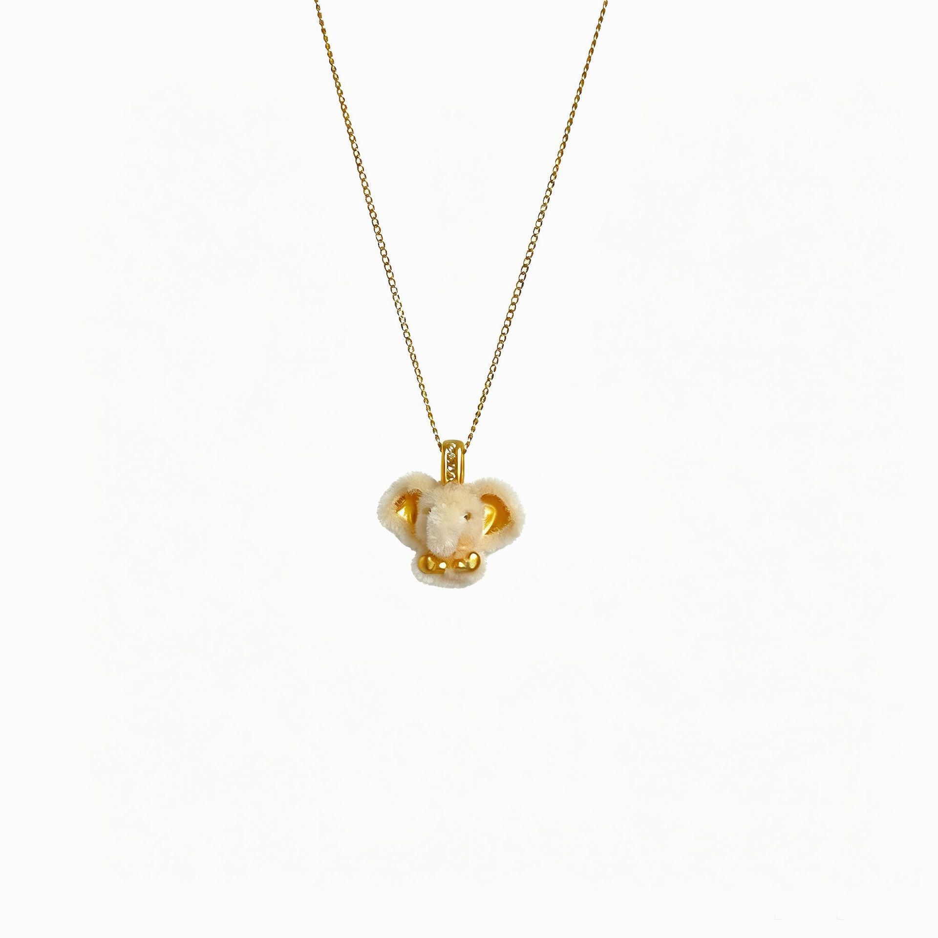 Damen Anhänger-Halskette mit süßem Elefantenmotiv und hochwertigen Goldakzenten Shop Nory