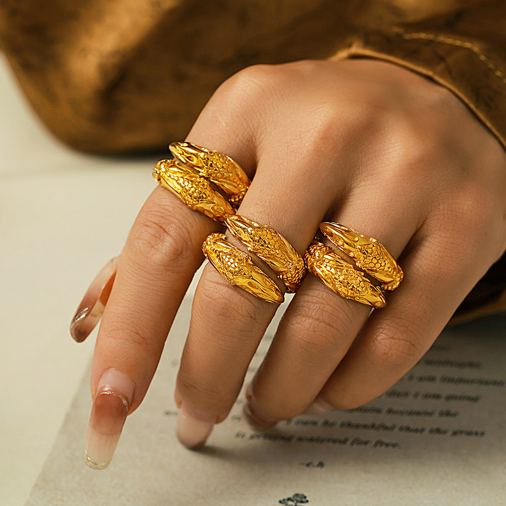 Damenring im stilvollen Schlangendesign aus hochwertigem Edelstahl Shop Nory