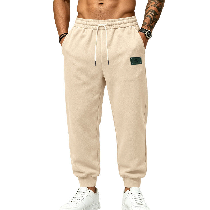 Herren lässig geschnittene Sweat-Jogginghose mit elastischem Bund, Kordelzug und Bündchen Shop Nory