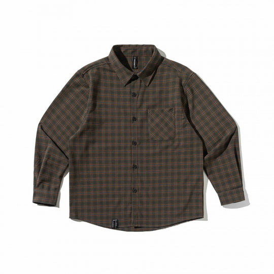 Unisex Kastenförmiges kariertes Overshirt aus Baumwollmischung mit Brusttasche Shop Nory