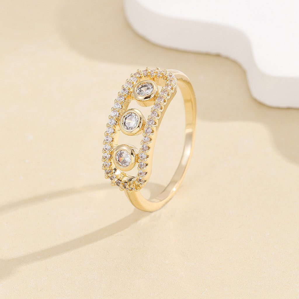 Damen schicker Ring mit funkelnden Zirkonia Shop Nory