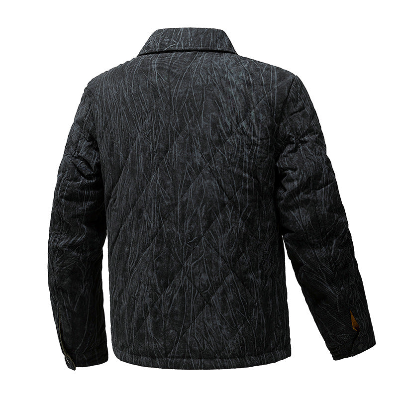 Herren Leicht wattierte gesteppte Übergangsjacke mit Hemdkragen Shop Nory