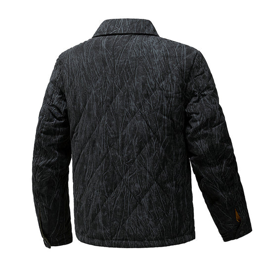 Herren Leicht wattierte gesteppte Übergangsjacke mit Hemdkragen Shop Nory