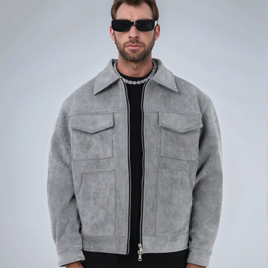 Herren lässige Suede Jacke