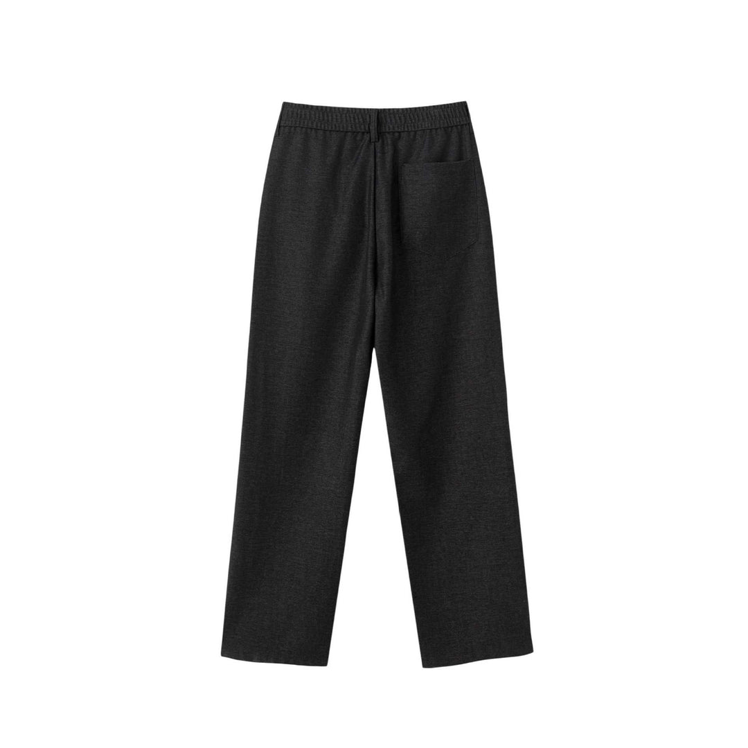 Damen Hochtaillierte weite Bundfaltenhose mit elastischem Rücken Shop Nory