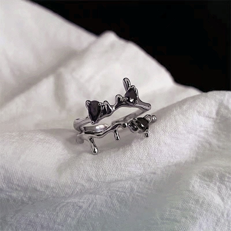 Damen Ring mit künstlerischem Blattdesign und modernen Elementen Shop Nory