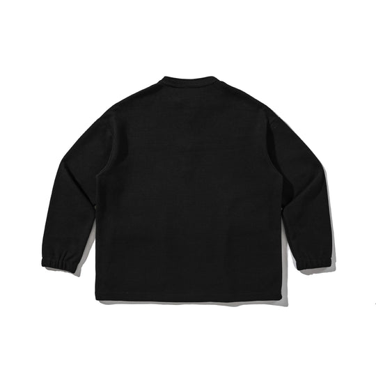 Herren Waffelstrick-Henley-Pullover mit Stehkragen, Druckknopfleiste und großen Utility-Taschen Shop Nory